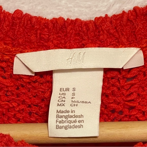 H&M Oversized Red Sweater Knit, Racer Back Tank, Size Small - Picture 5 of 6